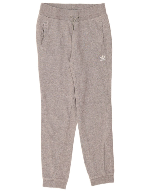Adidas Womens Tracksuit Trousers Joggers UK 12 Medium Grey Flecked Cotton