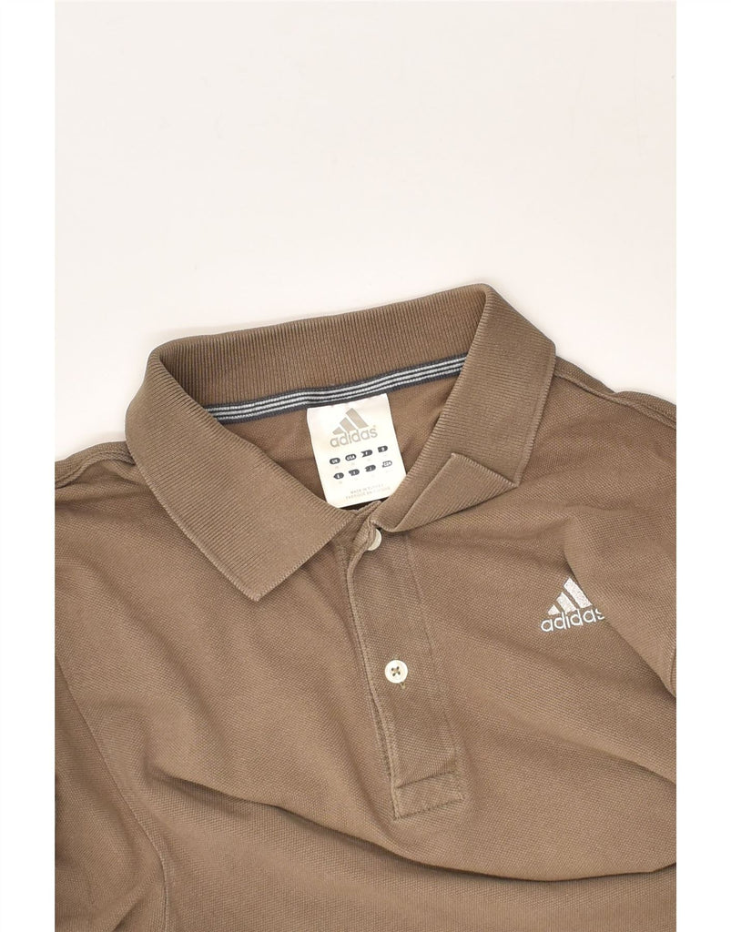 ADIDAS Mens Polo Shirt Medium Brown Cotton | Vintage Adidas | Thrift | Second-Hand Adidas | Used Clothing | Messina Hembry 