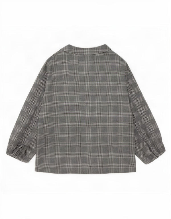 Lipsy Womens Open Cardigan Top UK 12 Medium Grey Check Polyester