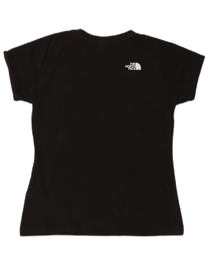 THE NORTH FACE Womens Graphic T-Shirt Top UK 14 Medium Black Cotton
