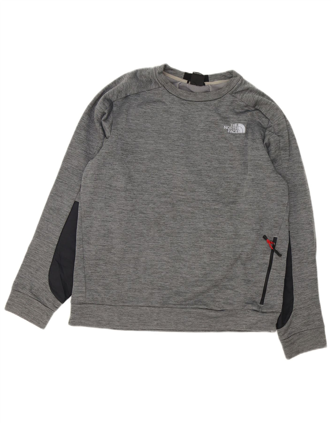 The North Face Mens Sweatshirt Jumper Large Grey Colourblock Polyester