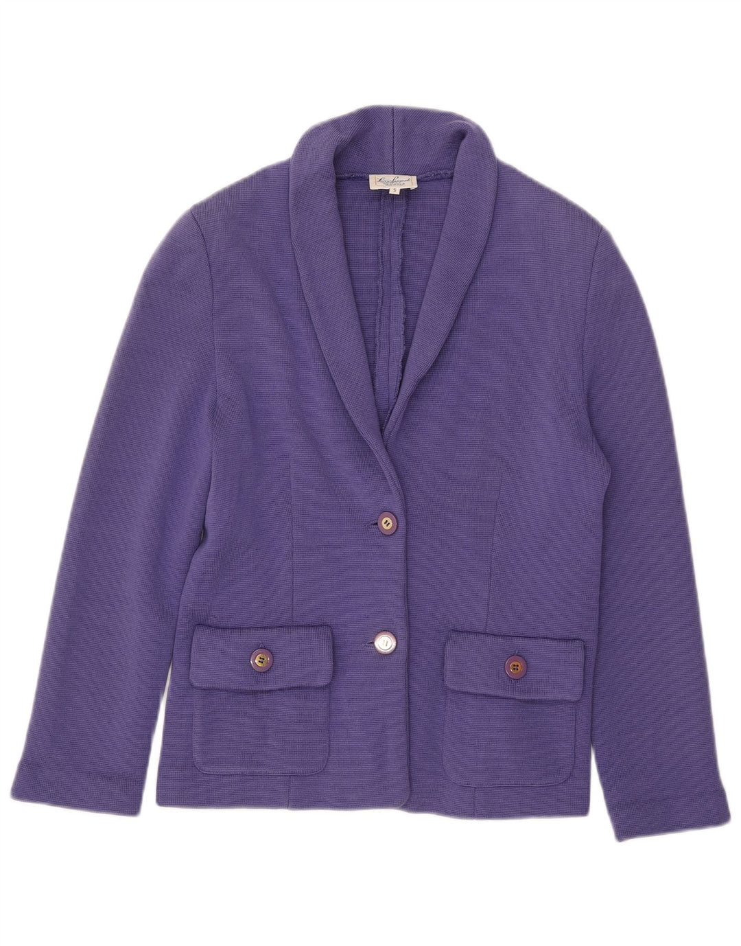 Luisa Spagnoli Womens Knit 2 Button Blazer Jacket UK 10 Small Purple