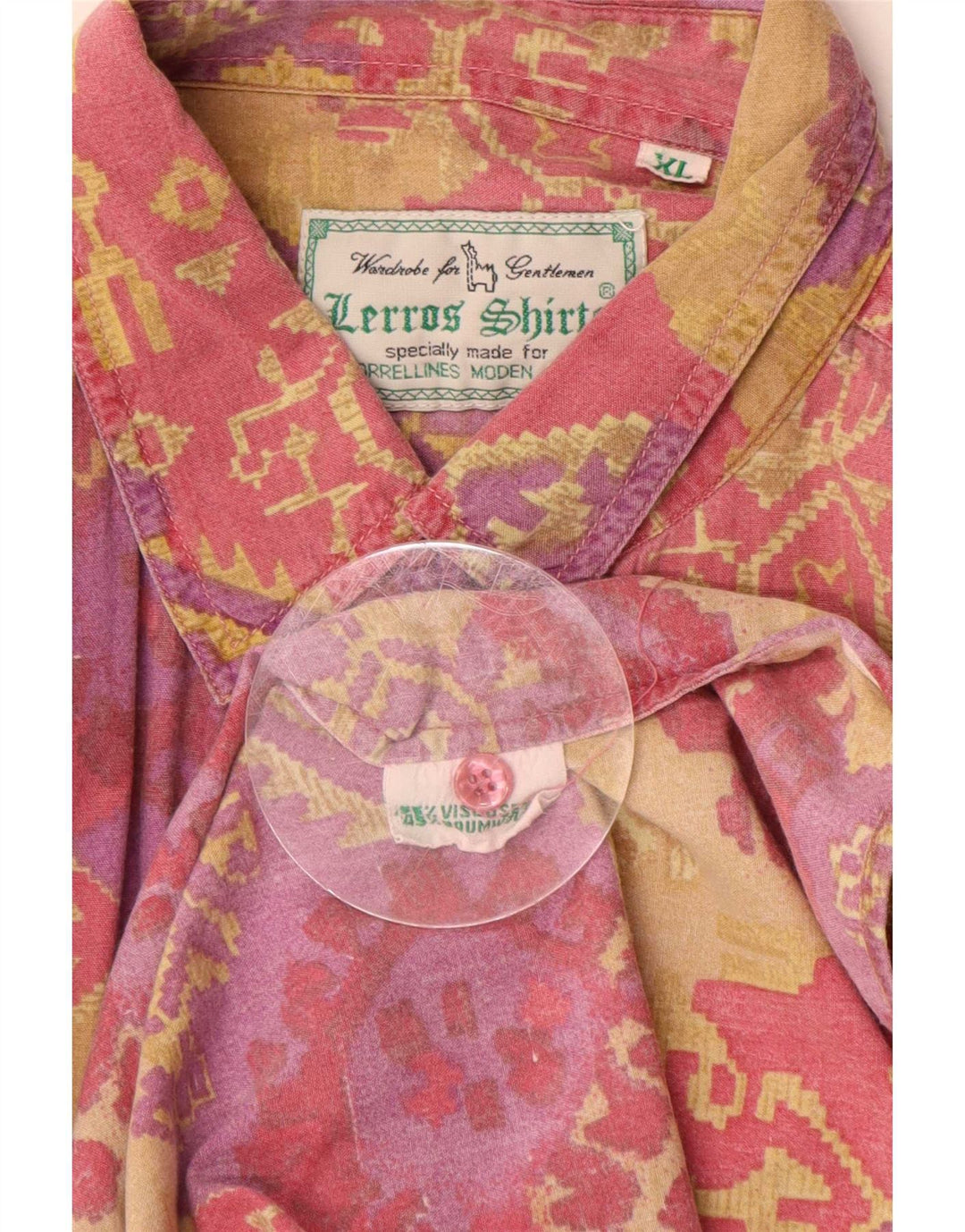 Lerros Mens Shirt XL Multicoloured Geometric Viscose