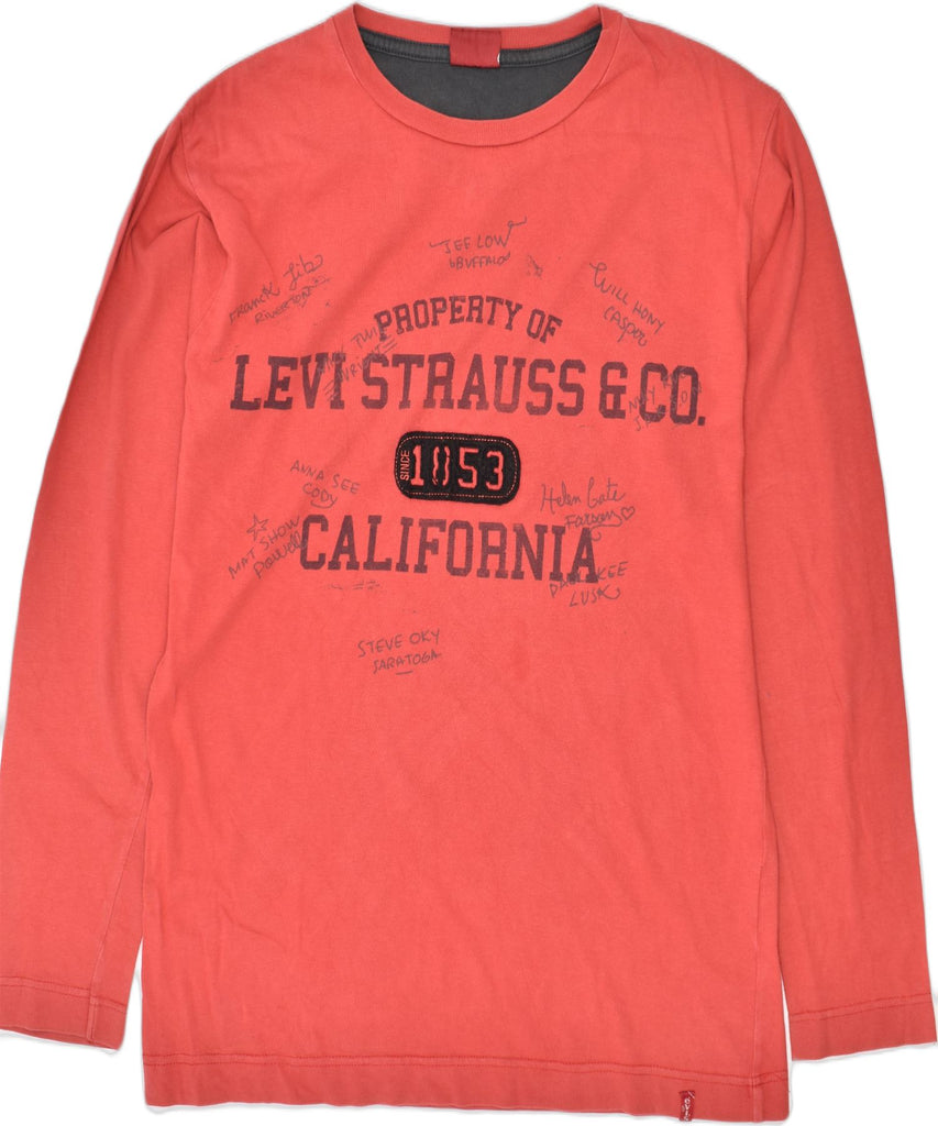 LEVI'S Boys Graphic Top Long Sleeve 11-12 Years Red Cotton | Vintage | Thrift | Second-Hand | Used Clothing | Messina Hembry 