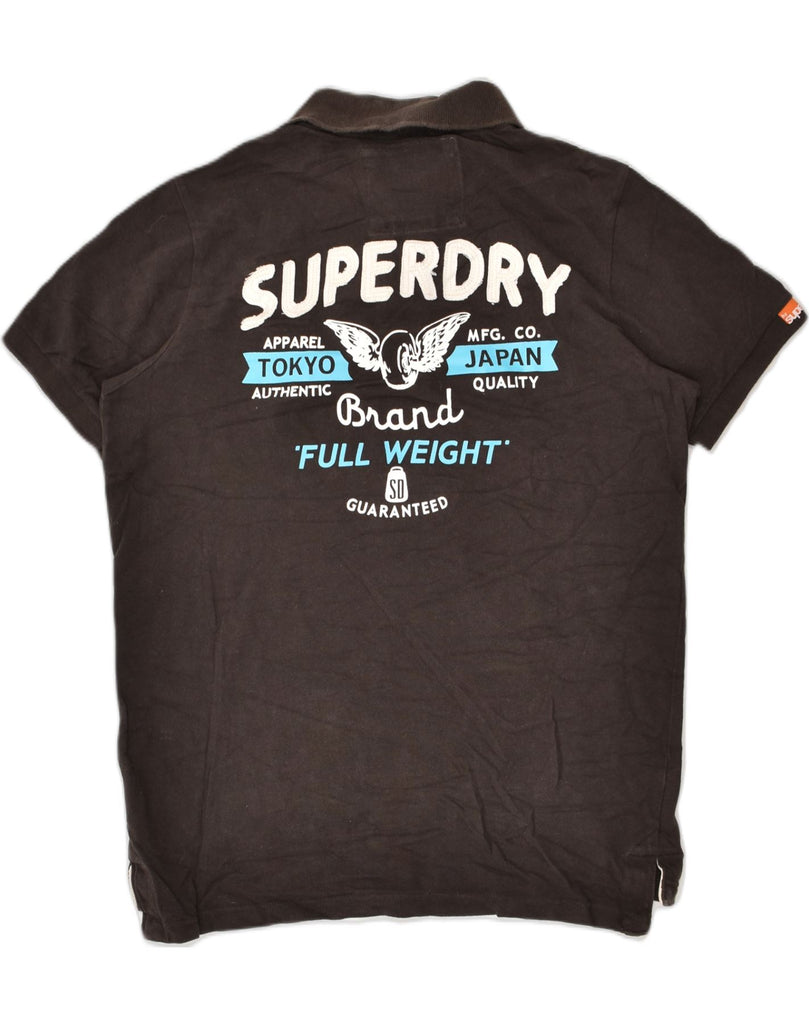 SUPERDRY Mens The Classic Polo Graphic Polo Shirt Large Brown Cotton | Vintage Superdry | Thrift | Second-Hand Superdry | Used Clothing | Messina Hembry 