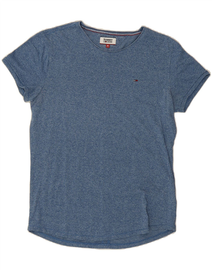 TOMMY HILFIGER Womens T-Shirt Top UK 14 Medium Blue Cotton Vintage Tommy Hilfiger and Second-Hand Tommy Hilfiger from Messina Hembry 