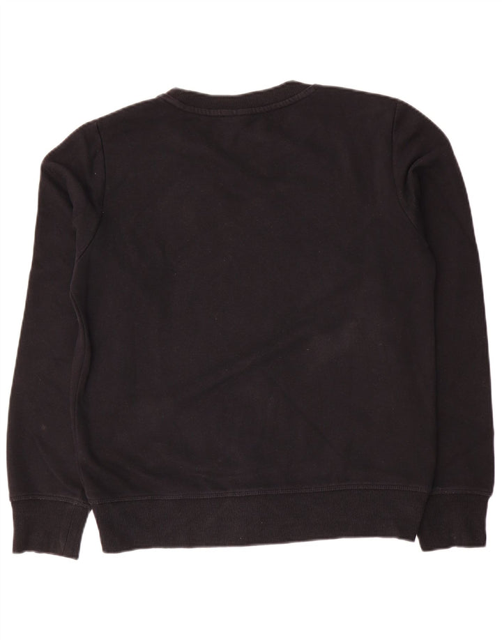 Champion Womens Graphic Sweatshirt Jumper UK 14 Medium Black Cotton