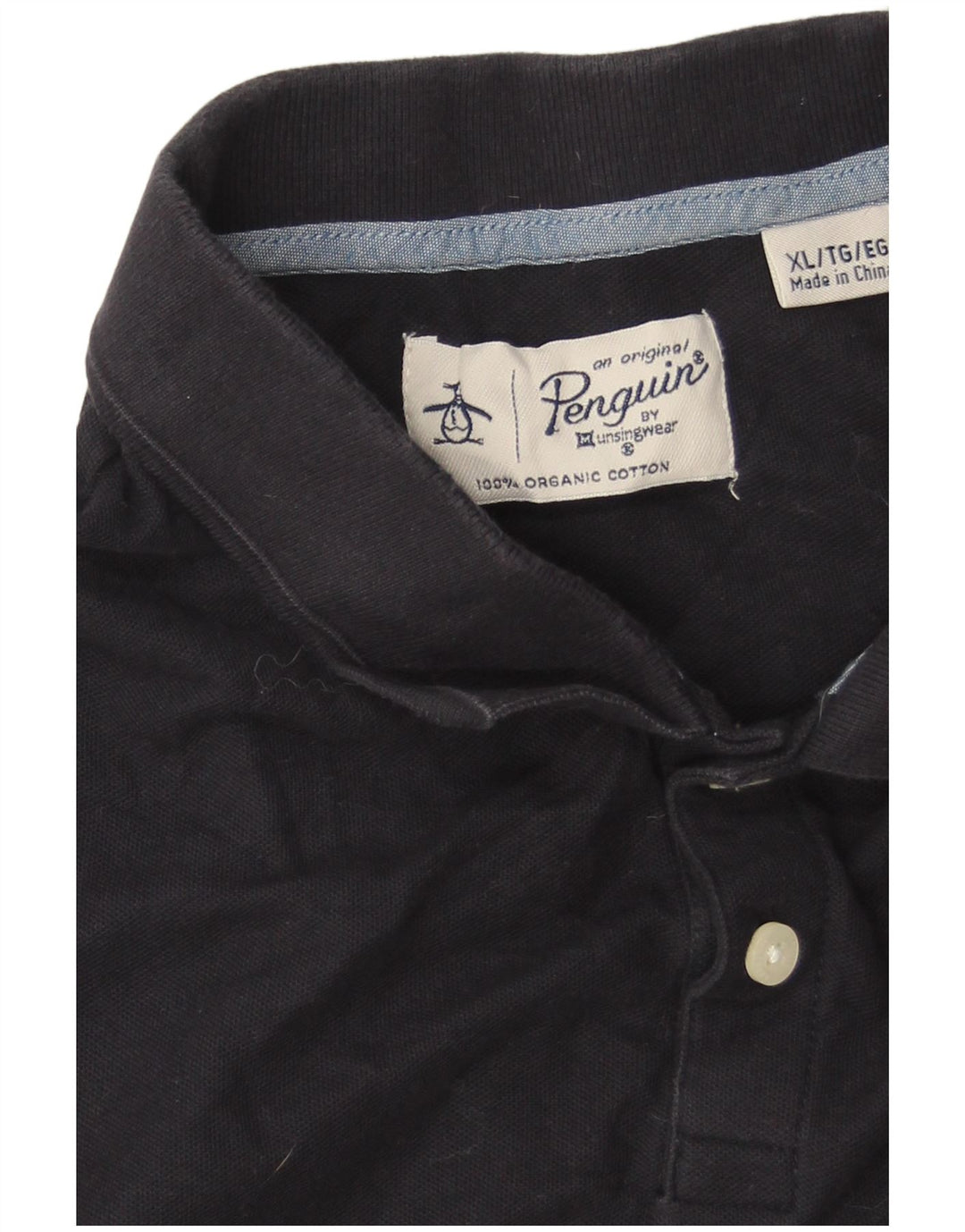 Penguin Mens Polo Shirt XL Navy Blue Cotton
