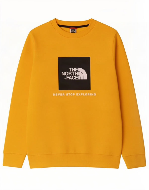 The North Face Womens Graphic Oversized Sweatshirt Jumper UK 6 XS Yellow
