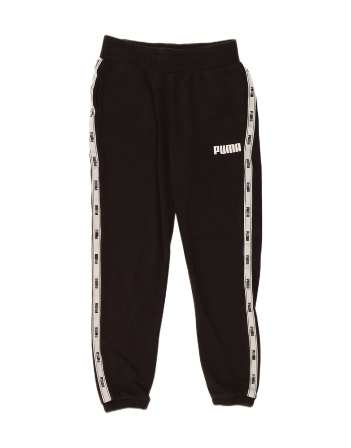 PUMA Mens Graphic Tracksuit Trousers Joggers Small  Black Colourblock Vintage Puma and Second-Hand Puma from Messina Hembry 