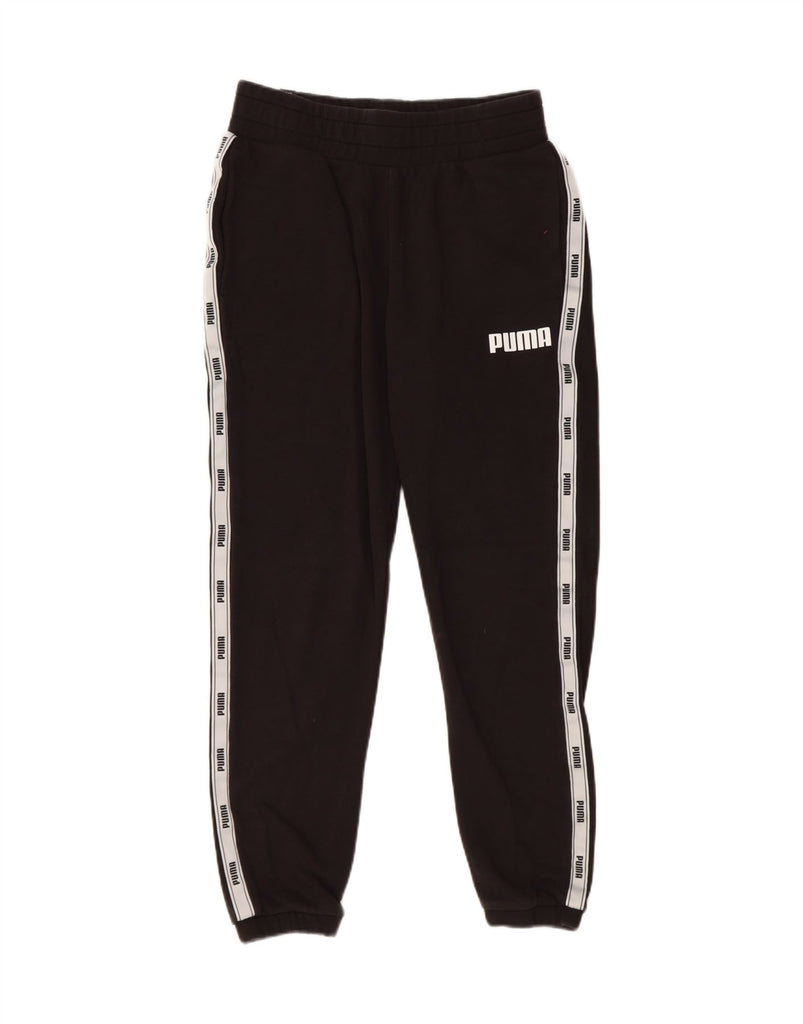 PUMA Mens Graphic Tracksuit Trousers Joggers Small  Black Colourblock Vintage Puma and Second-Hand Puma from Messina Hembry 