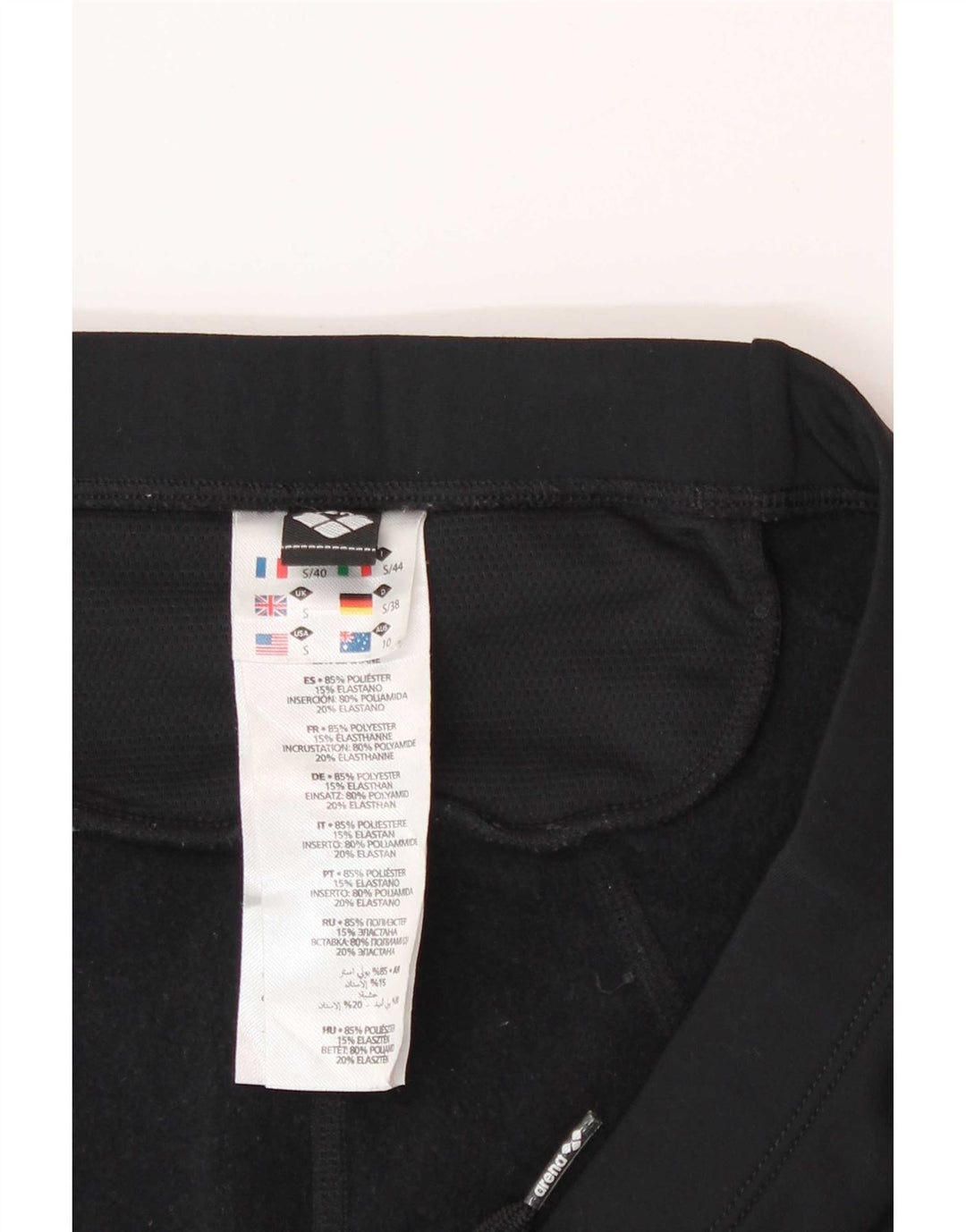 Arena Womens Leggings UK 10 Small Black Polyester