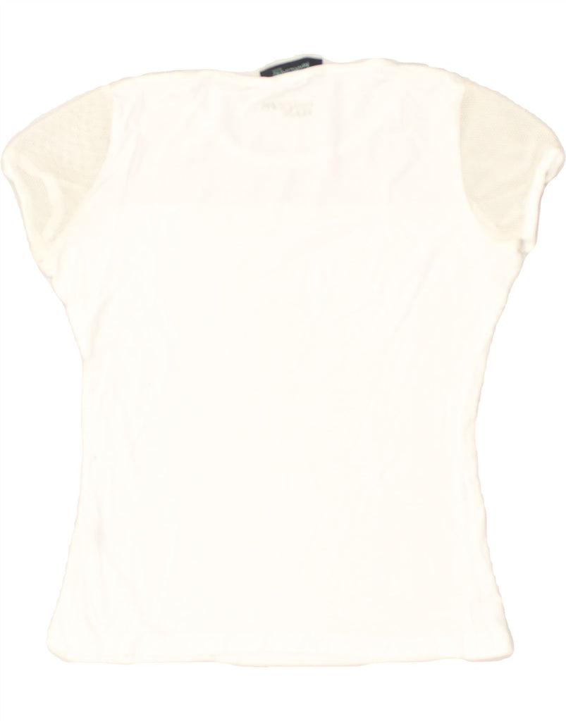 GUESS BY MARCIANO Womens Blouse Top US 2 XS White Viscose | Vintage Guess By Marciano | Thrift | Second-Hand Guess By Marciano | Used Clothing | Messina Hembry 