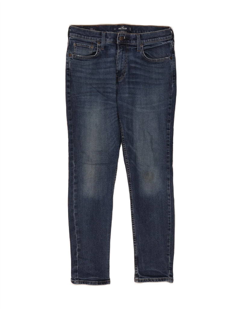 HOLLISTER Mens Skinny Tapered Jeans W32 L30 Blue Cotton Vintage Hollister and Second-Hand Hollister from Messina Hembry 