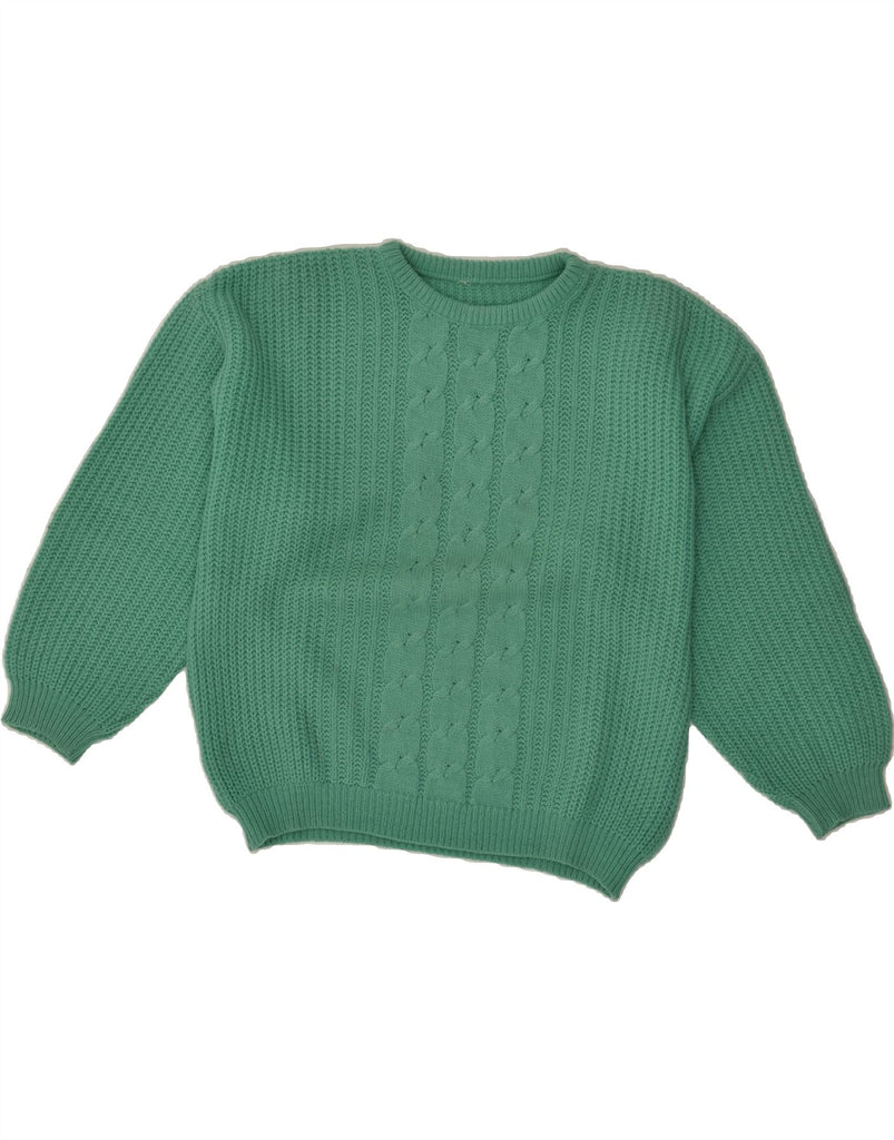 VINTAGE Womens Crew Neck Jumper Sweater UK 18 XL Green Acrylic | Vintage Vintage | Thrift | Second-Hand Vintage | Used Clothing | Messina Hembry 