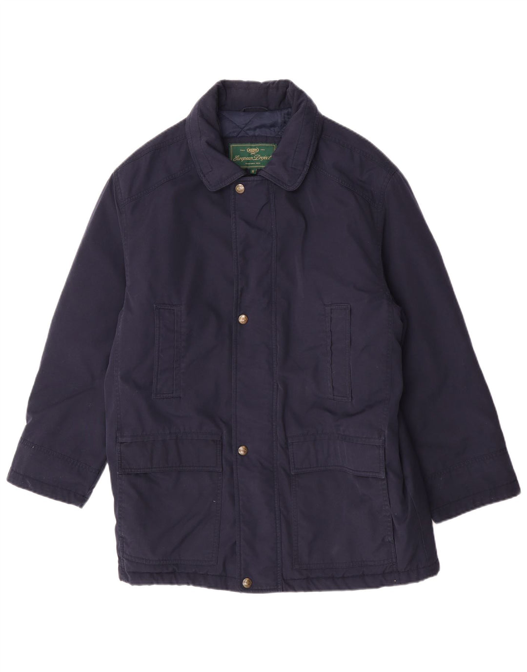 European Project Mens Overcoat UK 38 Medium Navy Blue