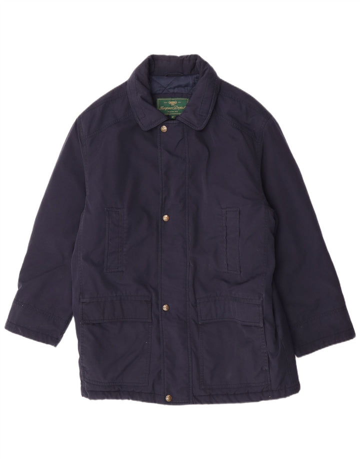 European Project Mens Overcoat UK 38 Medium Navy Blue