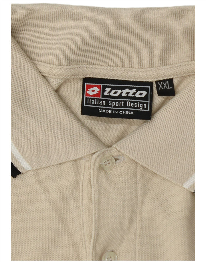 LOTTO Mens Polo Shirt 2XL Beige