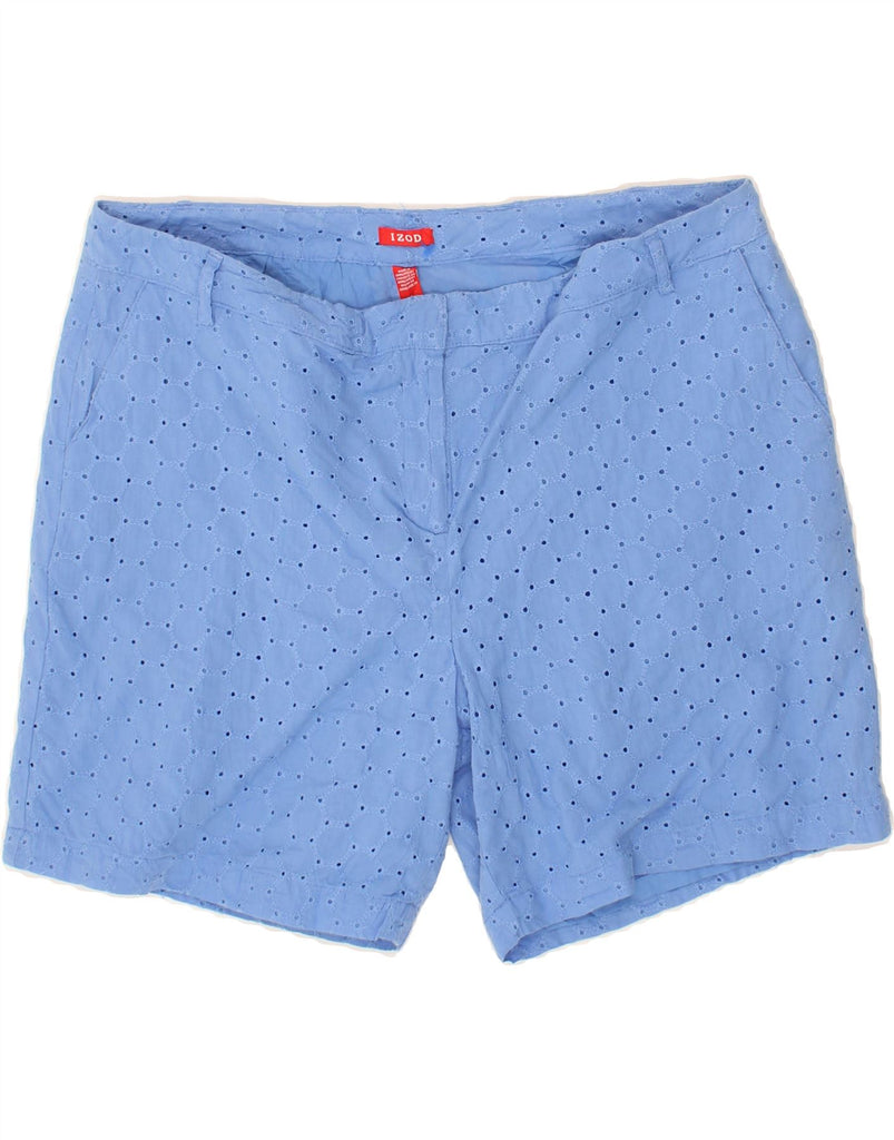 IZOD Womens Chino Shorts US 16 2XL W38 Blue Cotton | Vintage Izod | Thrift | Second-Hand Izod | Used Clothing | Messina Hembry 