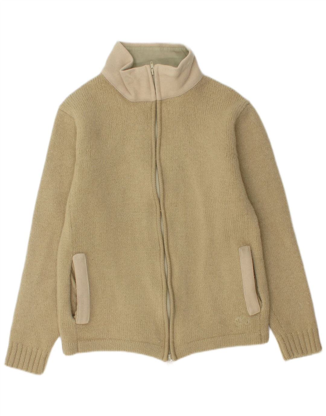 French Connection Womens Cardigan Sweater UK 14 Large Beige Wool