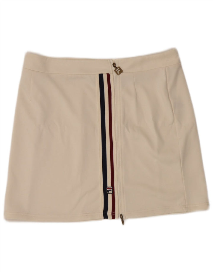 Fila Womens Mini Skirt XL W36 Off White Polyester