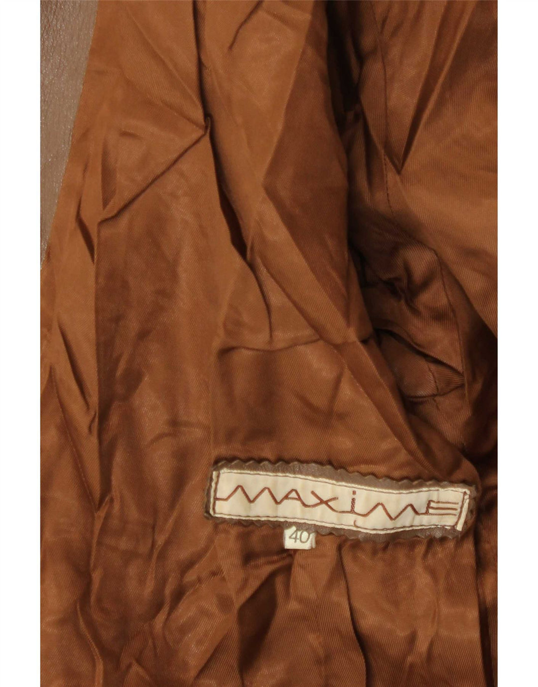 Maxime Womens Leather Coat EU 40 Medium Brown