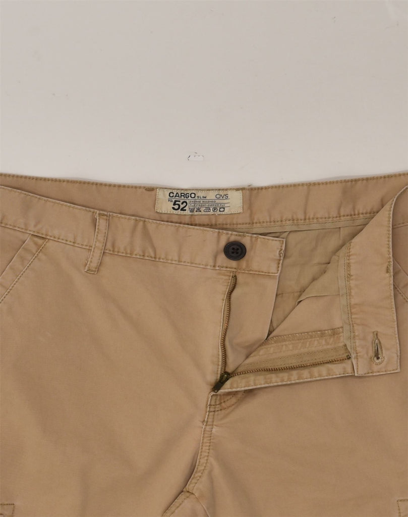 OVS Mens Slim Cargo Trousers IT 52 XL W38 L29 Brown Cotton | Vintage OVS | Thrift | Second-Hand OVS | Used Clothing | Messina Hembry 