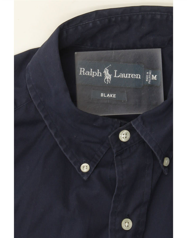 Ralph Lauren Mens Blake Shirt Medium Navy Blue Cotton