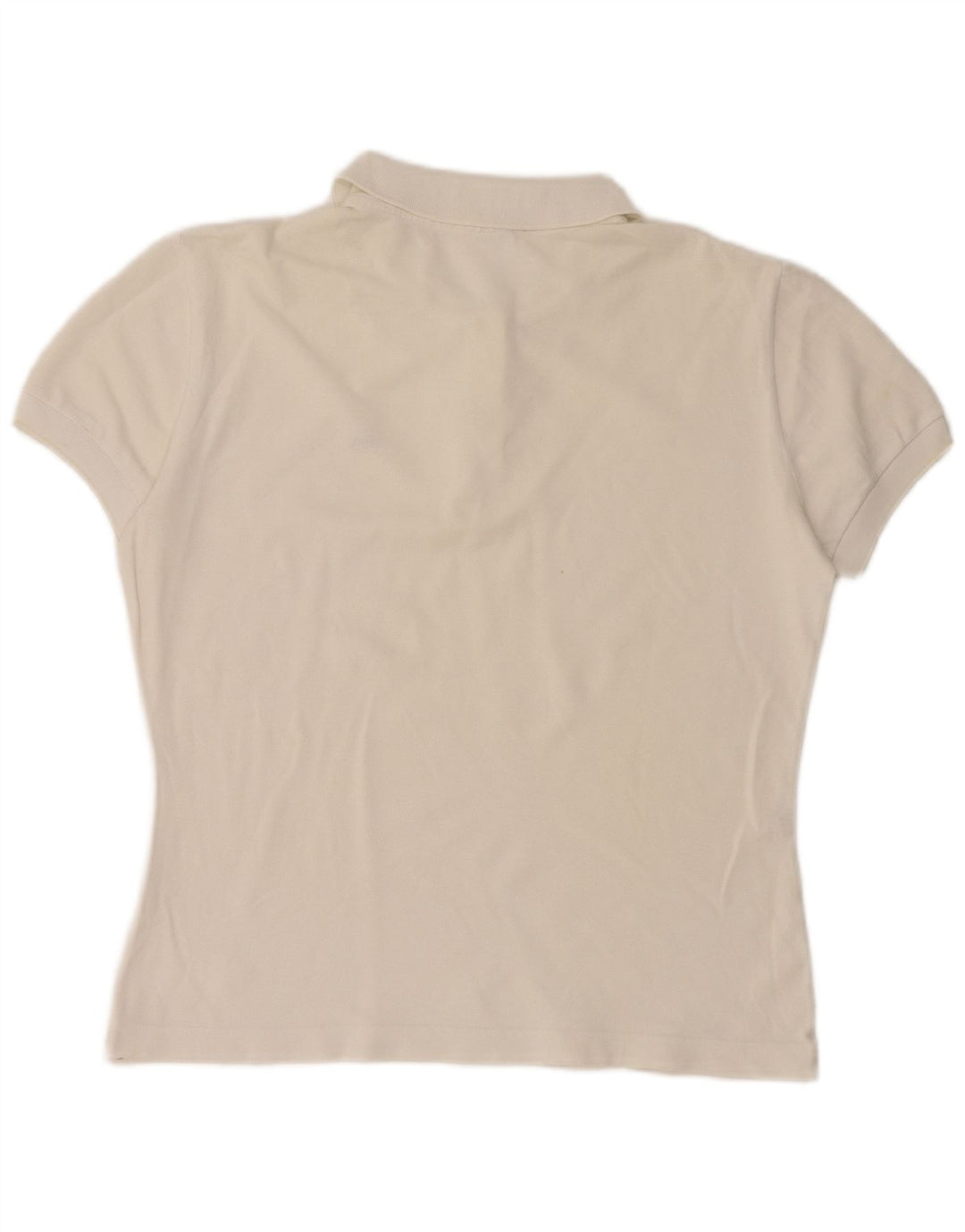 Lacoste Womens Polo Shirt Size 46 XL White Cotton