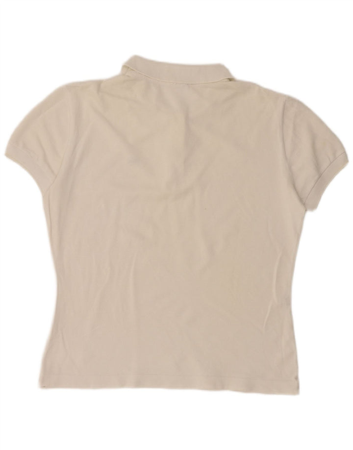 Lacoste Womens Polo Shirt Size 46 XL White Cotton