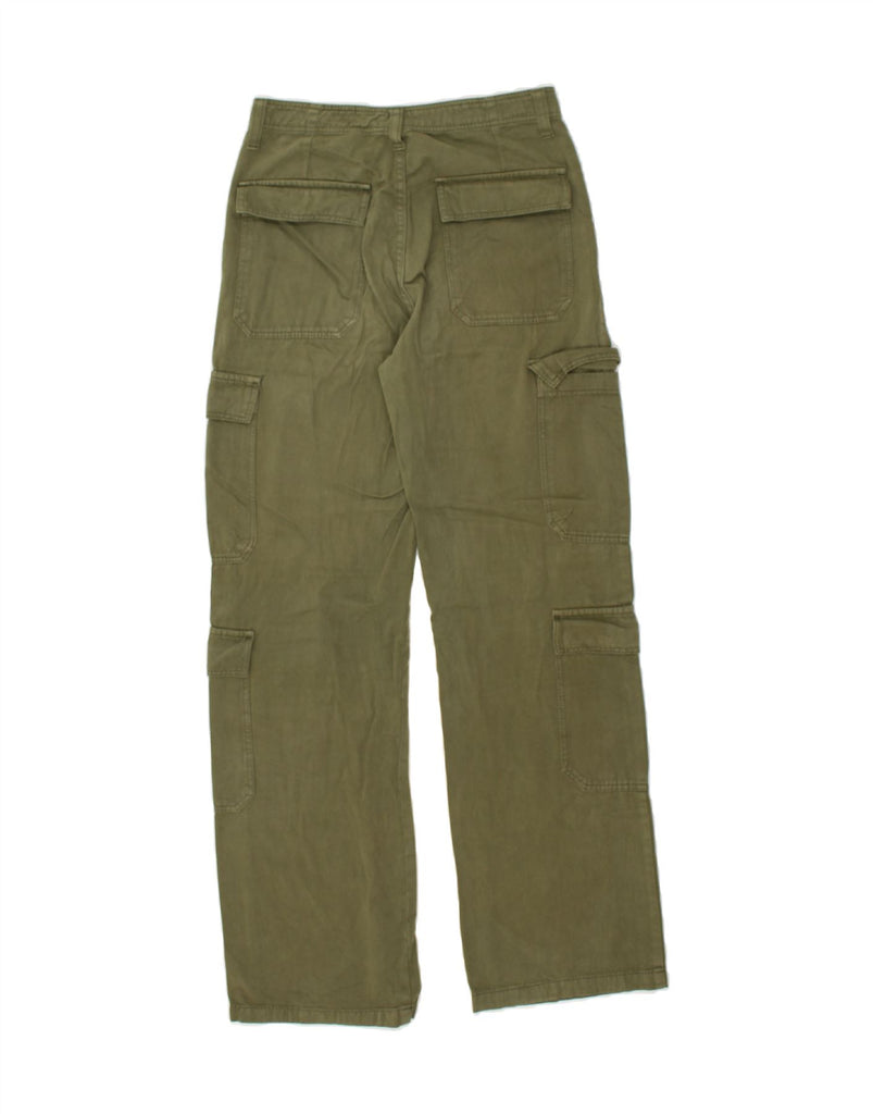 ZARA Womens Straight Cargo Trousers US 4 XS W26 L31 Khaki | Vintage Zara | Thrift | Second-Hand Zara | Used Clothing | Messina Hembry 