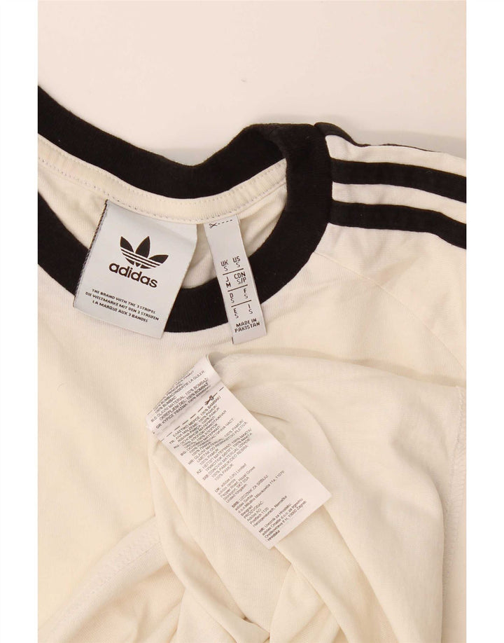 Adidas Mens T-Shirt Top Small White Cotton