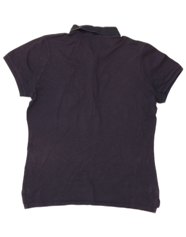 Polo Ralph Lauren Womens Graphic Polo Shirt UK 18 XL Navy Blue Cotton