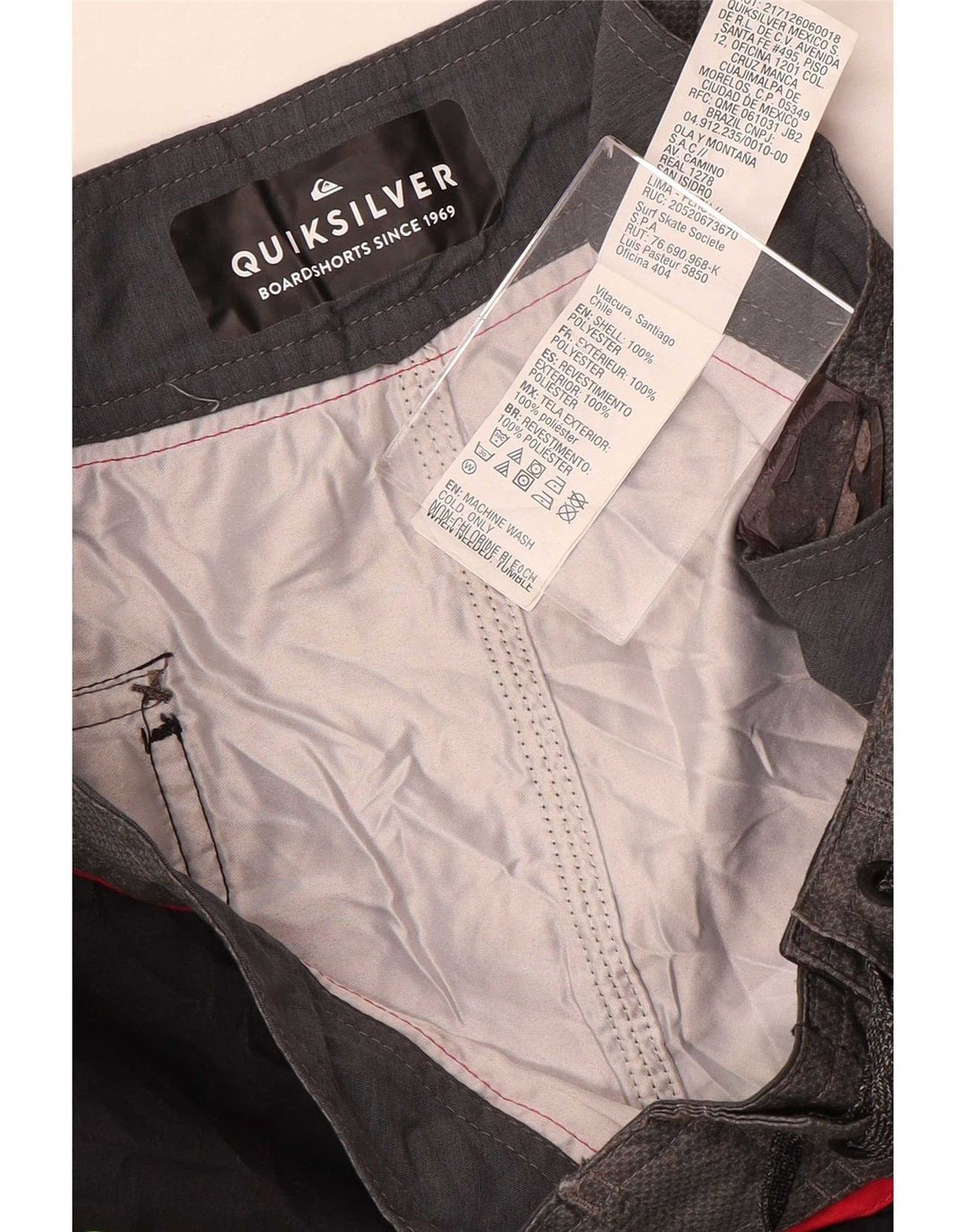Quiksilver Mens Swimming Shorts Medium  Black Floral Polyester
