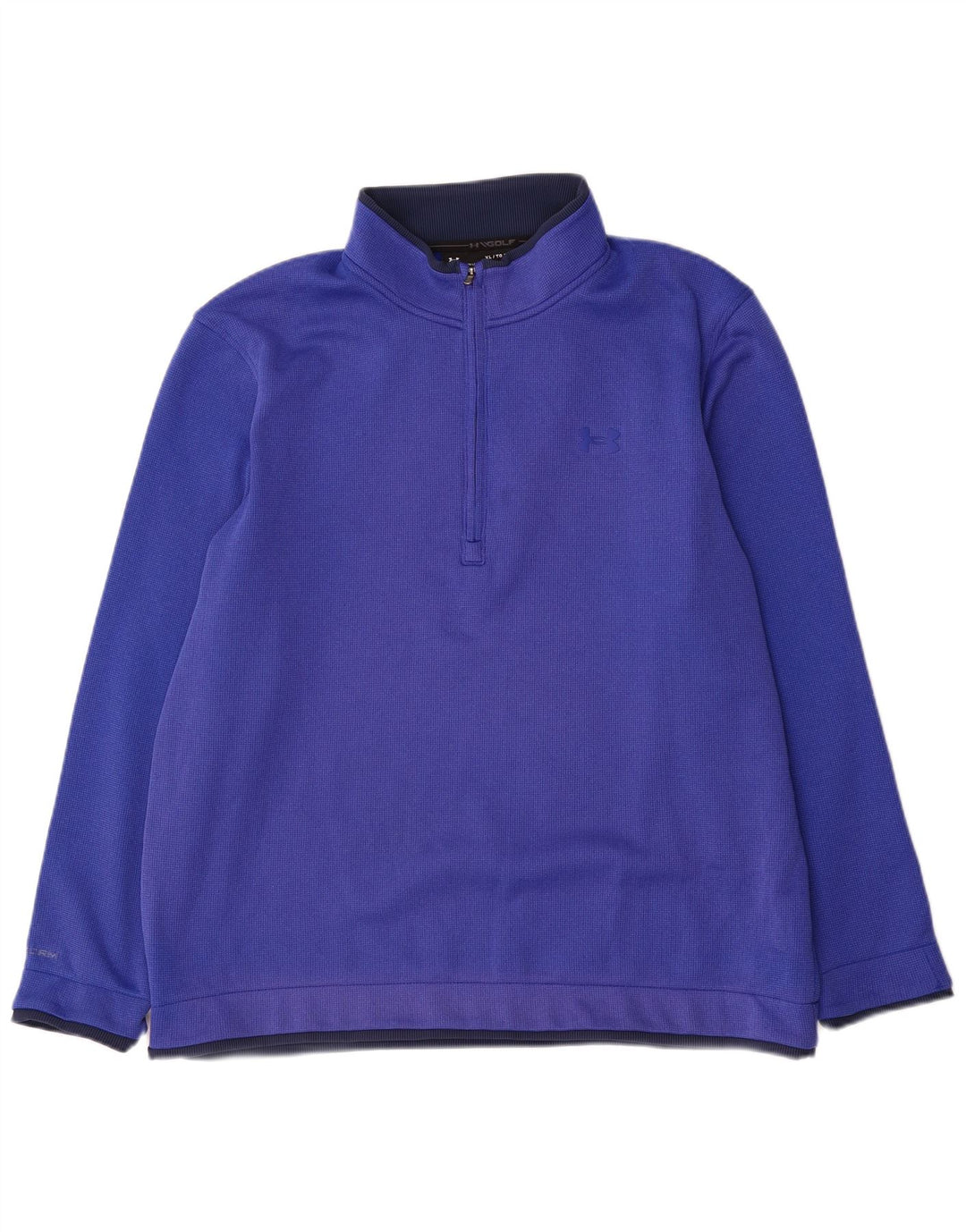 Under Armour Mens Zip Neck Sweatshirt Jumper XL Blue Polyester