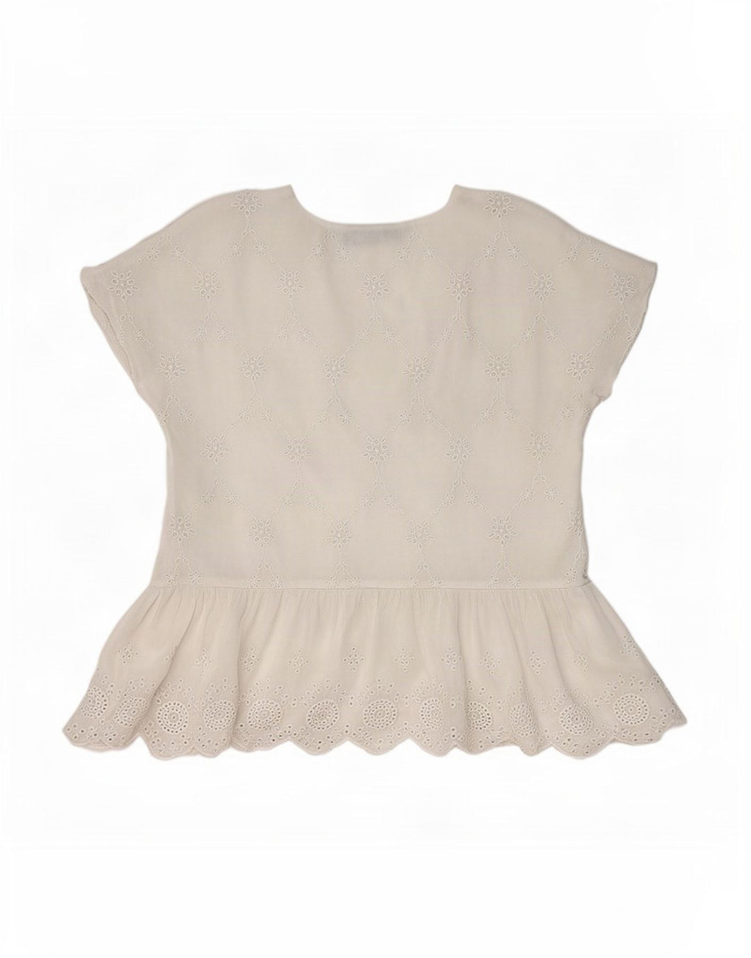 Zara Womens Blouse Top UK 10 Small White Floral