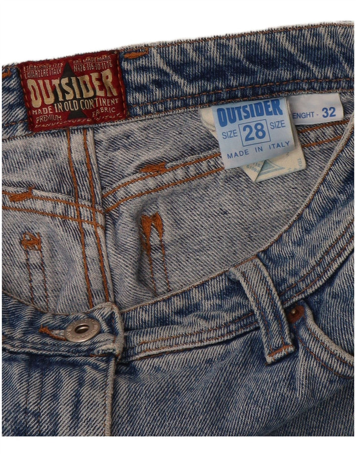 Outsider Womens Tapered Jeans W28 L32 Blue Cotton