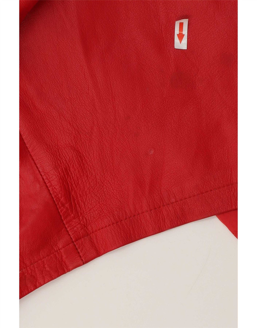 Vintage Womens Leather Sheath Dress IT 48 XL Red