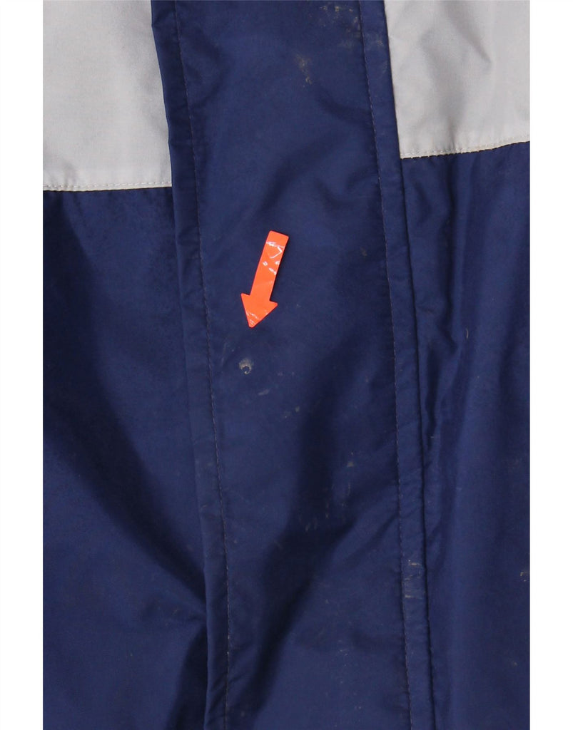 ADIDAS Mens Graphic Rain Jacket UK 40/42 Medium Navy Blue Vintage Adidas and Second-Hand Adidas from Messina Hembry 