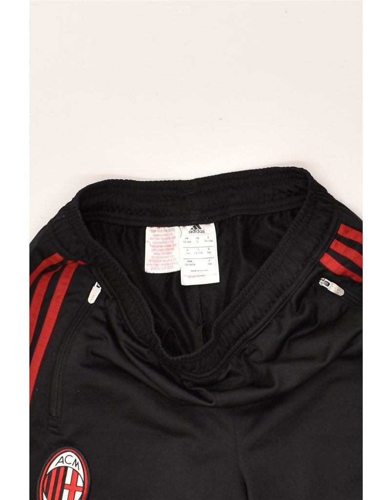 ADIDAS Boys Tracksuit Trousers 13-14 Years Black Polyester | Vintage Adidas | Thrift | Second-Hand Adidas | Used Clothing | Messina Hembry 