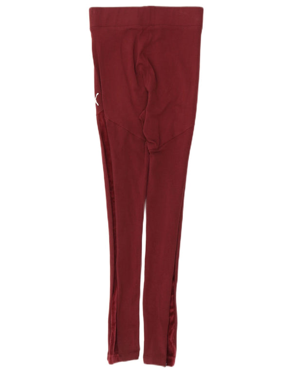 Puma Womens Leggings UK 4 XS  Burgundy Polyester