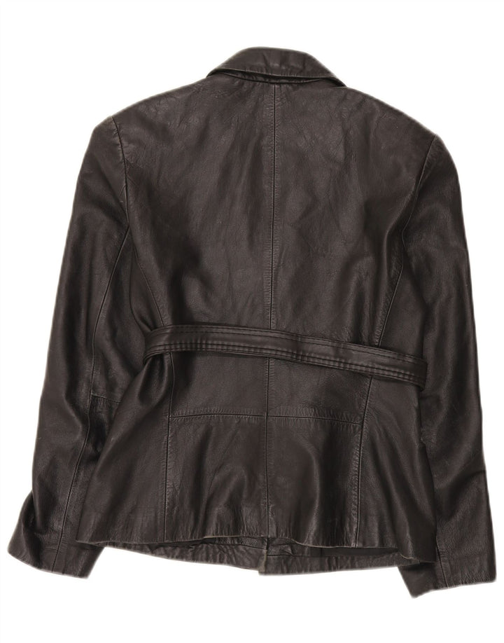 International Concepts Womens Leather Jacket US 6 Medium Black