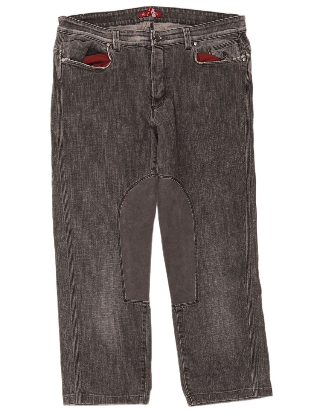 SIVIGLIA Mens Riding Cropped Jeans W40 L26 Grey Polyester