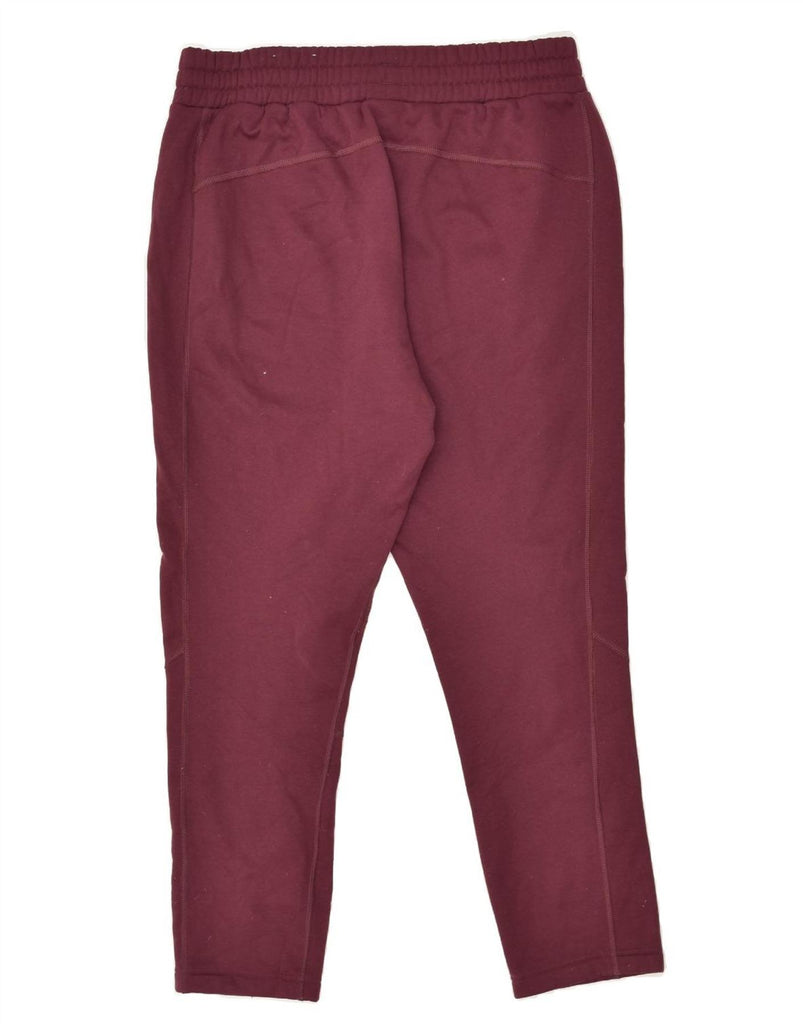 PUMA Womens Tracksuit Trousers UK 12 Medium Maroon Polyester | Vintage Puma | Thrift | Second-Hand Puma | Used Clothing | Messina Hembry 