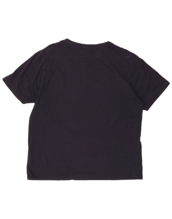 Calvin Klein Jeans Womens Graphic T-Shirt Top UK 18 XL Navy Blue Cotton