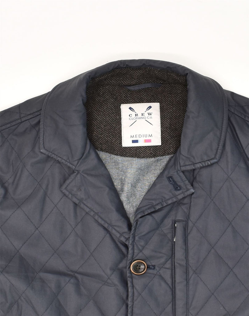 CREW CLOTHING Mens Quilted Jacket UK 38 Medium Grey Cotton | Vintage Crew Clothing | Thrift | Second-Hand Crew Clothing | Used Clothing | Messina Hembry 