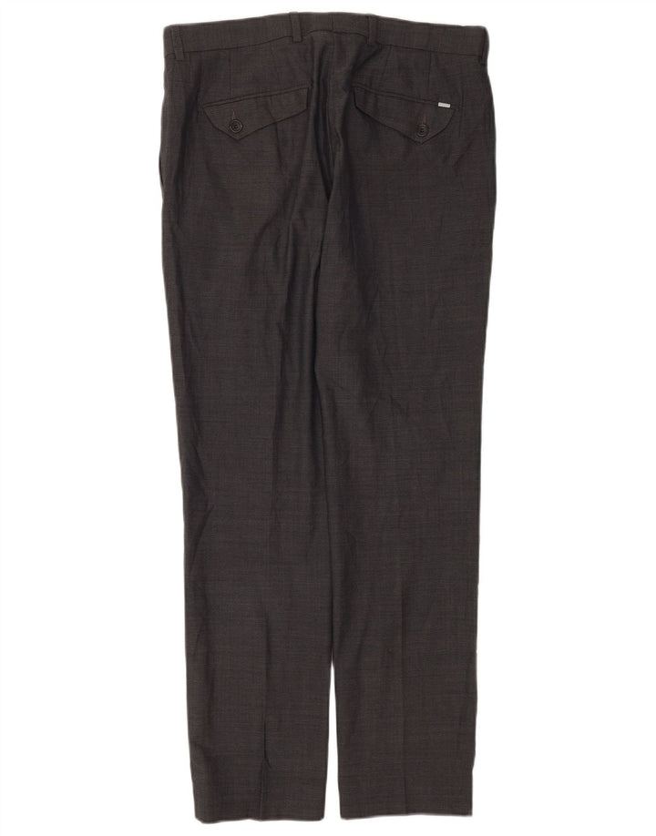 Marks & Spencer Mens Modern Slim Fit Suit Trousers W32 L31 Grey Wool