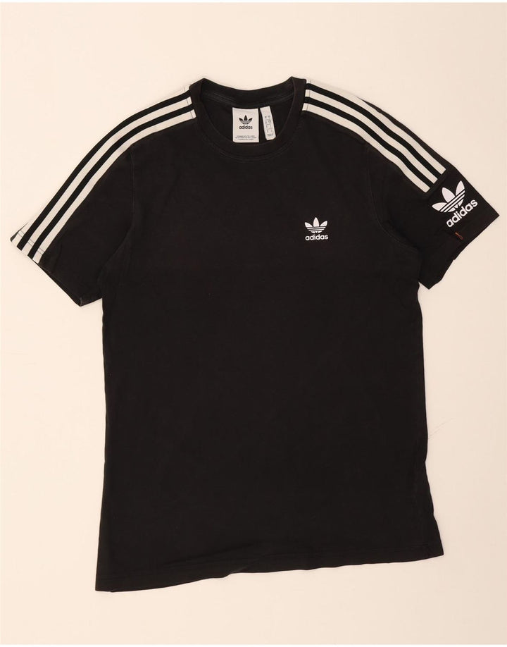 ADIDAS Mens Graphic T-Shirt Top Small Black Cotton Vintage Adidas and Second-Hand Adidas from Messina Hembry 