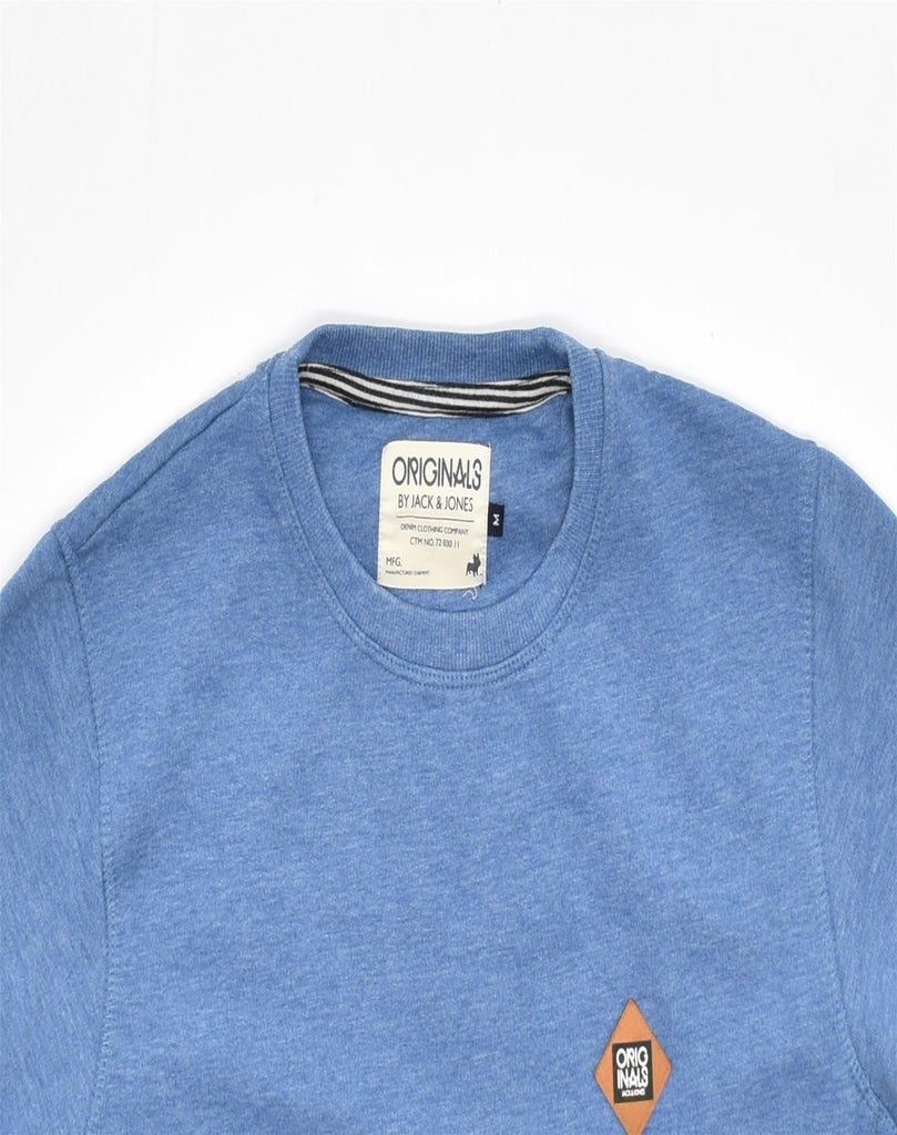 JACK & JONES Mens Originals Crew Neck Jumper Sweater Medium Blue Cotton | Vintage | Thrift | Second-Hand | Used Clothing | Messina Hembry 