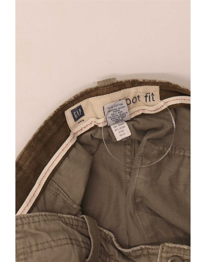 Gap Mens Bootcut Chino Trousers W33 L32 Khaki Cotton